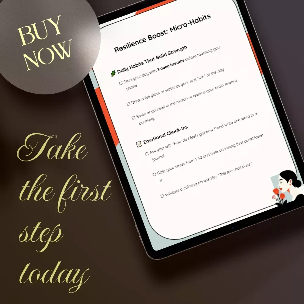 Resilience Boost: Micro-Habits Checklist | Digital Download Guide for Emotional Resilience & Daily Self-Care Rituals