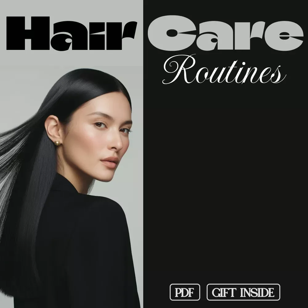 Hair Care Routines | Digital Guide for Healthy Hair | eBook with AI Hair Care Support, Styling & Protection Tips