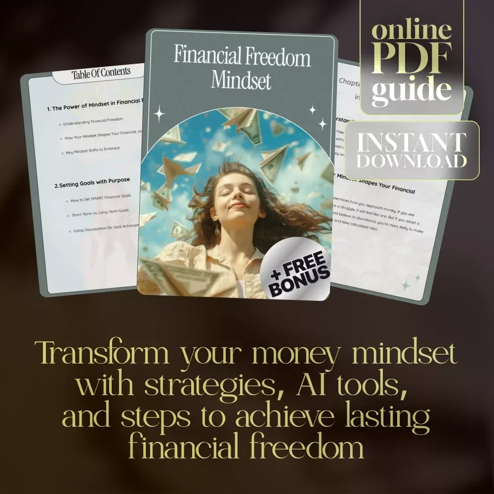 Financial Freedom Mindset Guide | Goal Setting, AI Prompts & Mistake-Proof Financial Growth Strategies for Women | Digital Download
