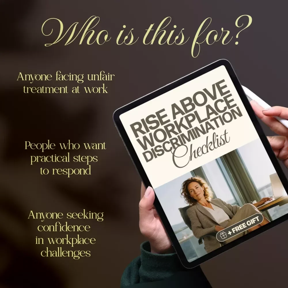 Rise Above Workplace Discrimination Checklist | Digital Download to Overcome Workplace Discrimination