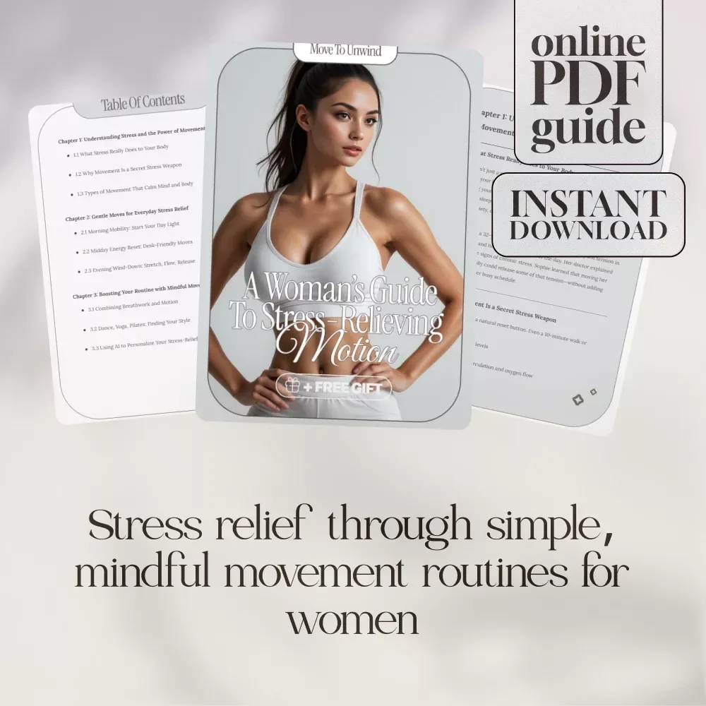 Move to Unwind: A Woman’s Guide to Stress-Relieving Motion | Digital Guide for Mindful Movement, eBook on Movement for Stress Relief, Gentle Exercises & Routines