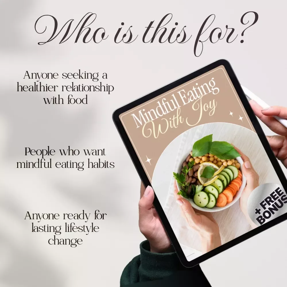 Mindful Eating with Joy | Mindful Eating eBook Guide for Building Healthy Habits, Balanced Nutrition & Mindful Meal Planning