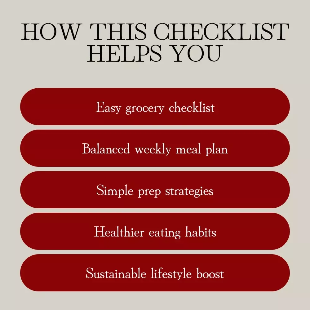 Mediterranean Diet Meal Plan Checklist for Women | Printable Healthy Eating Guide & Weekly Planner