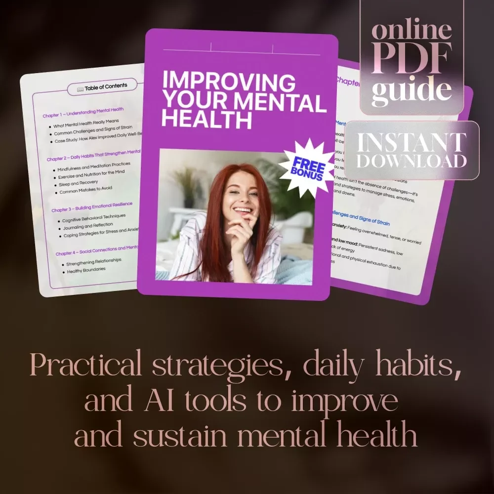 Improving Your Mental Health | Ebook Guide with Daily Habits, Emotional Resilience, and AI Tools for Long-Term Wellness