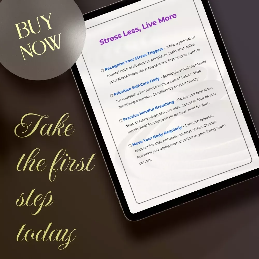 Stress Less, Live More – Stress Management Checklist | Digital Download for Self-Care & Wellness | Why Is Stress Management Important Guide
