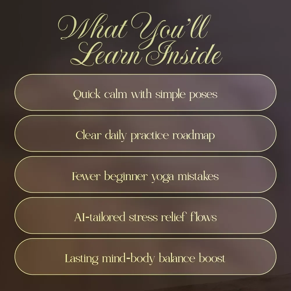 Yoga for Stress Relief | Calming Yoga Guide for Beginners | Digital Download for Relaxation & Mindfulness