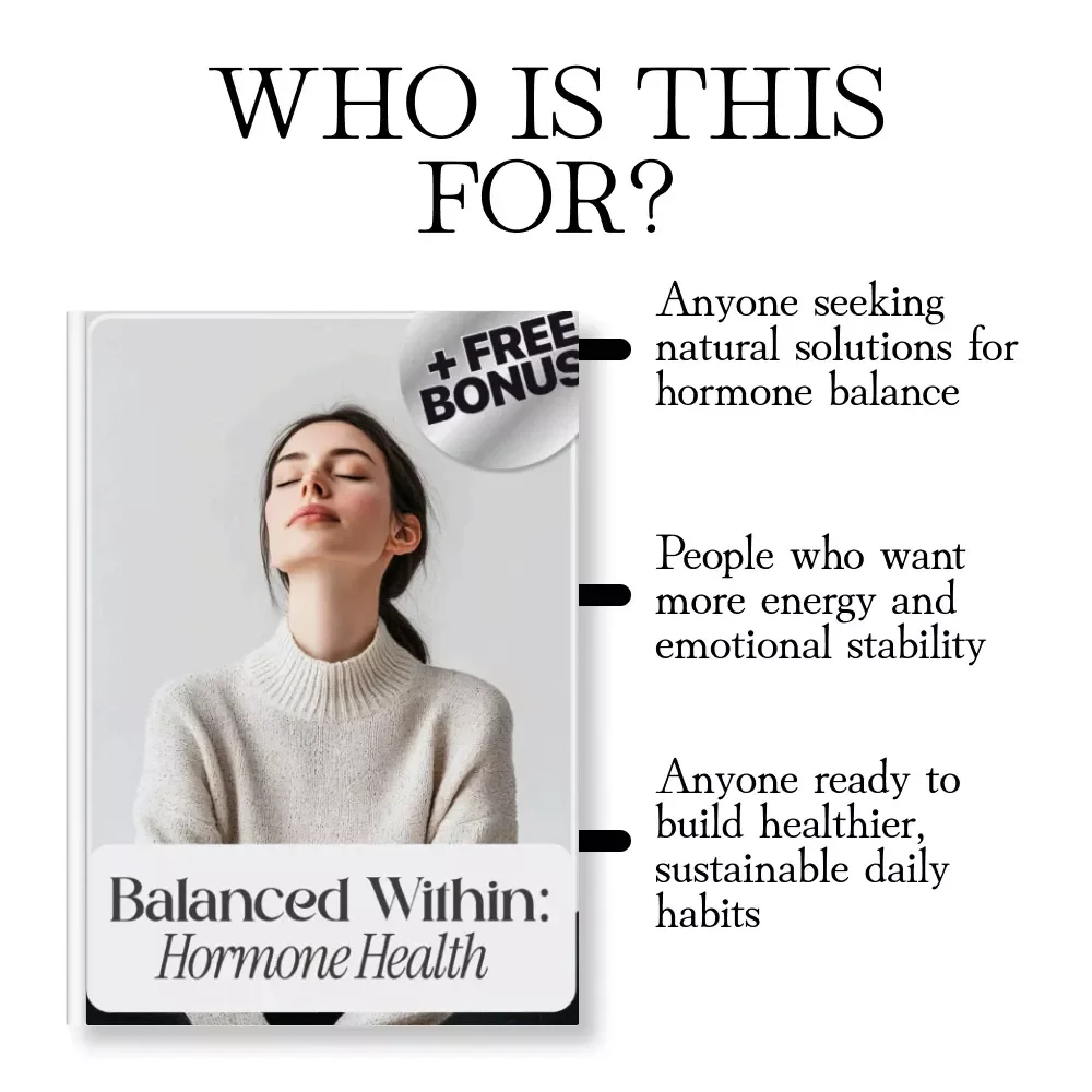 Balanced Within: Hormone Health | Hormone Balance eBook for Women | Digital Download Wellness Guide, Nutrition, Lifestyle & AI Support