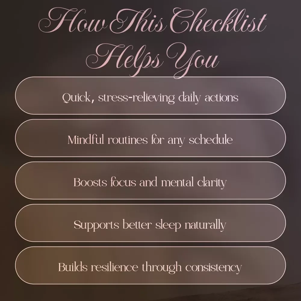 Daily Micro-Habits for Anxiety Relief: A Checklist for Women | Instant Digital Download for Calm, Balance & Stress-Free Living