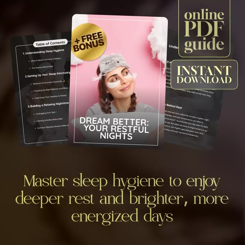 Dream Better: Your Restful Nights | Sleep Hygiene eBook Guide for Women | How to Improve Sleep Hygiene, Build Nighttime Routines & Create a Sleep Sanctuary