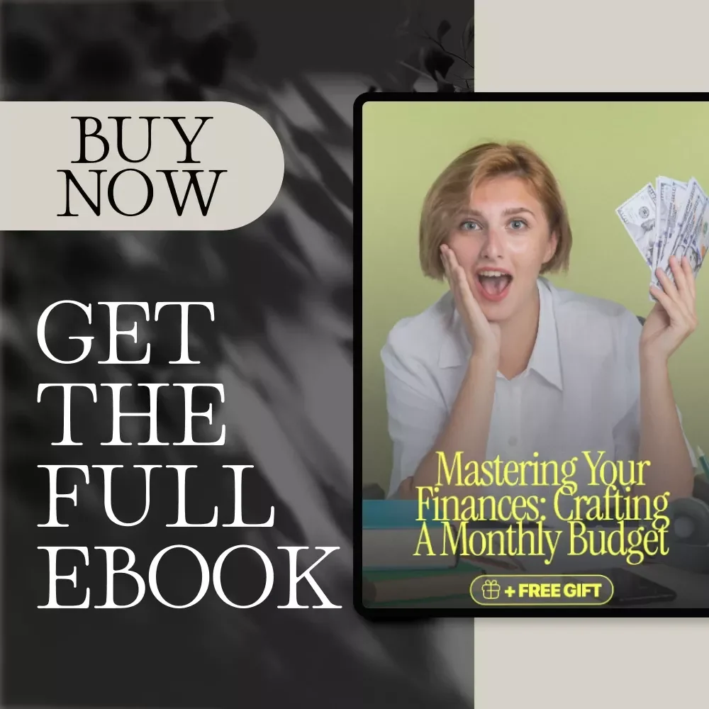 Mastering Your Finances: Crafting a Monthly Budget | Ebook Guide on How to Create a Monthly Budget | Financial Planning Digital Download