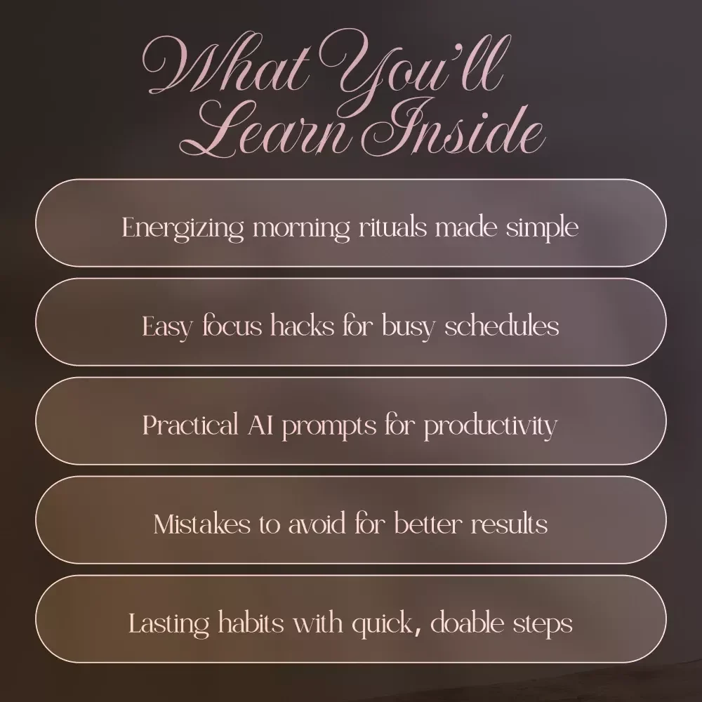 Power Habits for Women | Productivity Habits Guide for Focus, Energy & Lasting Success
