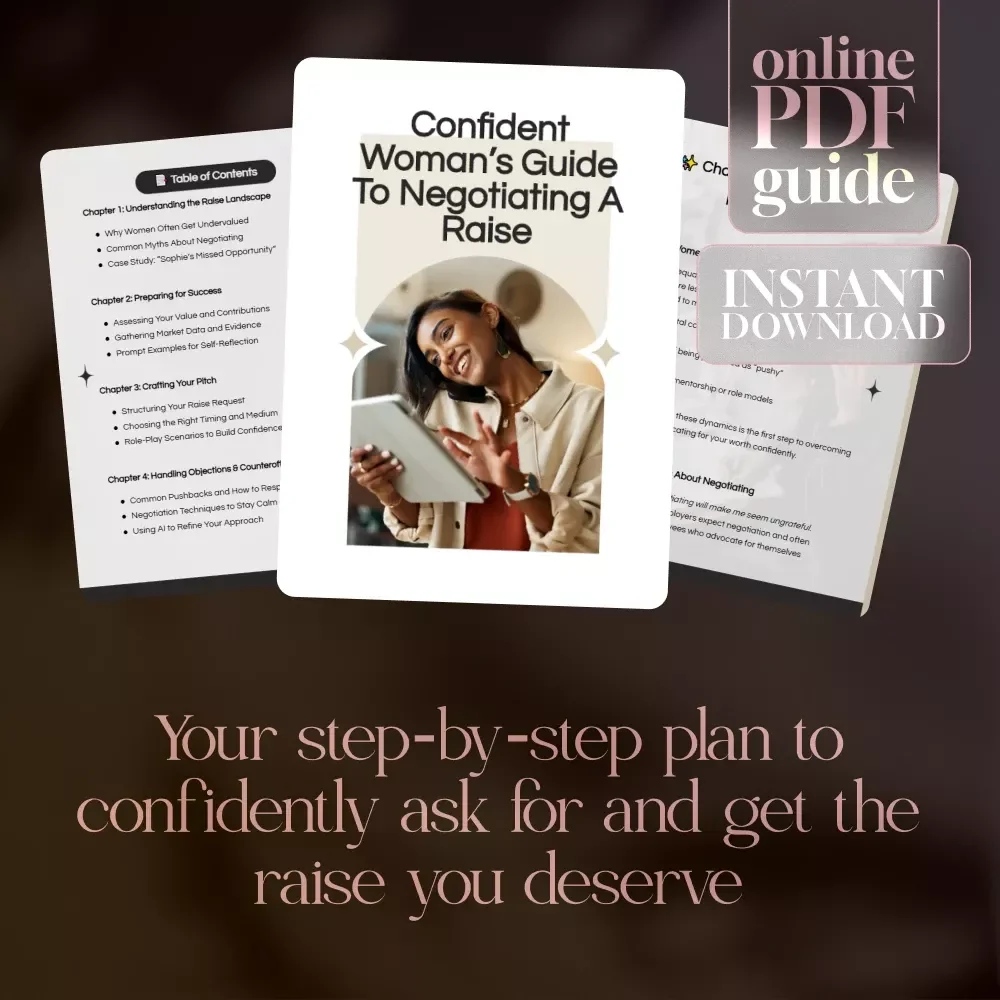 Confident Woman’s Guide to Negotiating a Raise | Digital Ebook | Learn How to Negotiate a Raise Confidently