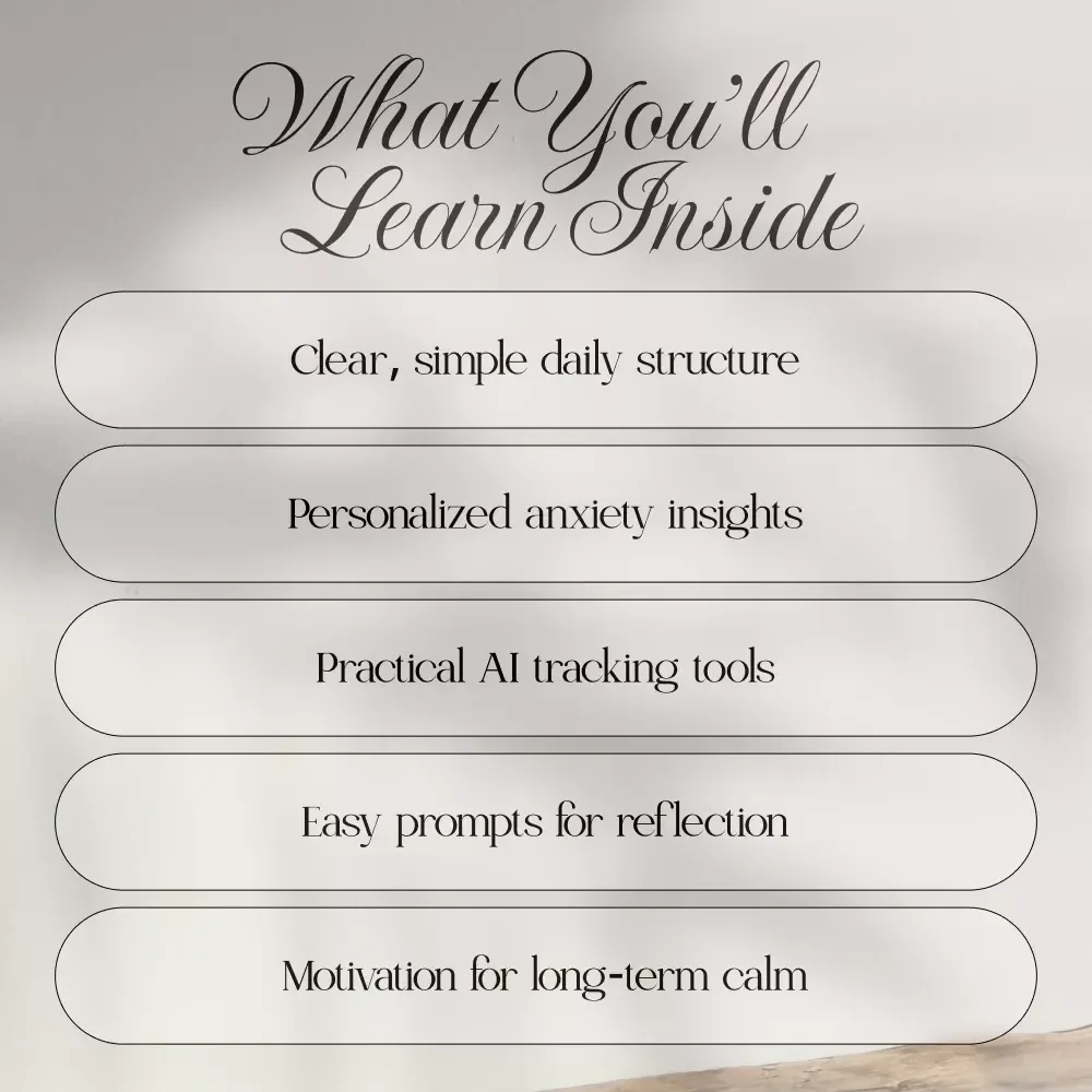 Your Calm Path Forward | AI Personalized Step-by-Step Anxiety Plan Guide | Digital Download for Anxiety Relief, Confidence & Calm