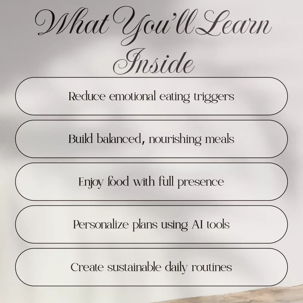 Mindful Eating with Joy | Mindful Eating eBook Guide for Building Healthy Habits, Balanced Nutrition & Mindful Meal Planning