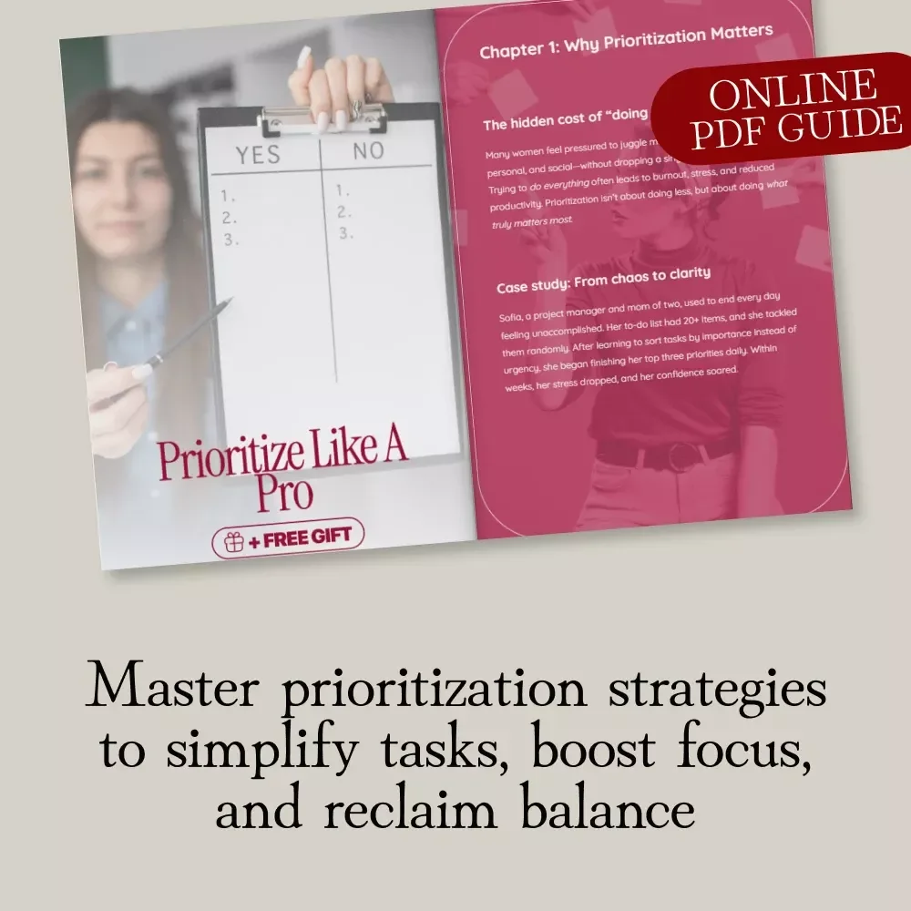Prioritize Like a Pro | Task Prioritization Quick Guide | Digital Download Productivity eBook for Women