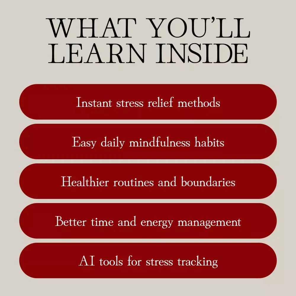 From Tense to Tranquil | Stress Management Techniques Guide for Instant Calm, Daily Relief & Long-Term Balance