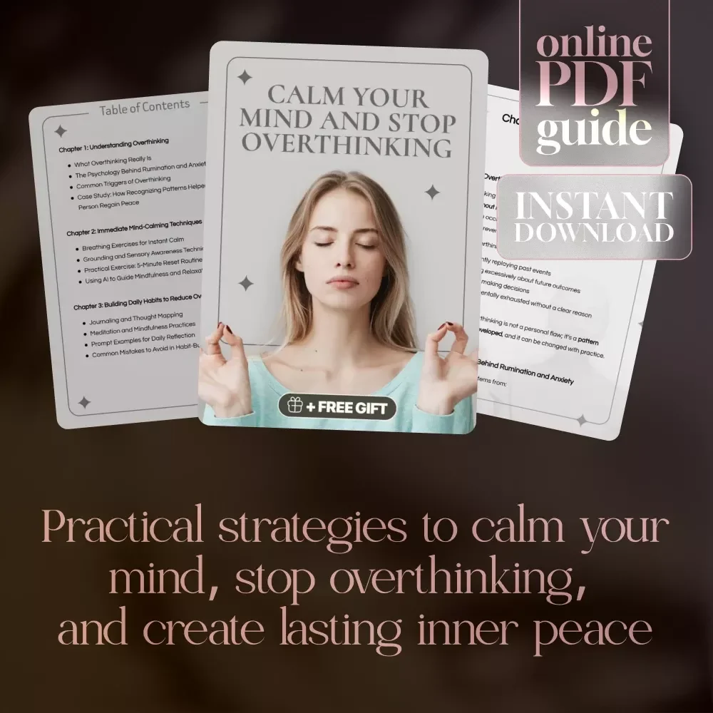 Calm Your Mind and Stop Overthinking – Ebook for Stress Relief, Mindfulness, and Mental Clarity | How to Calm Your Mind from Overthinking