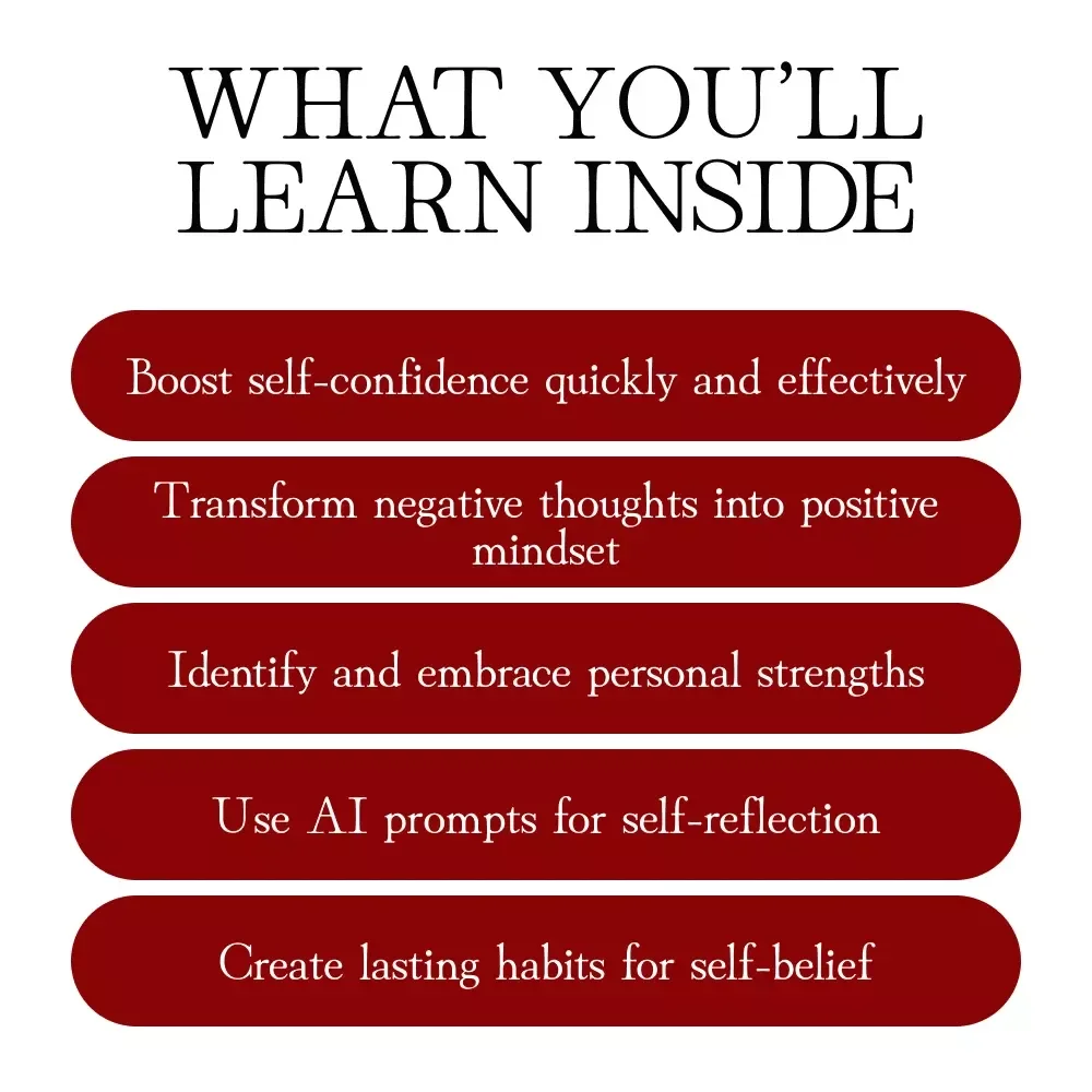 Embrace Your Power: Overcome Self-Doubt - Digital Guide to Boost Confidence, Positive Mindset & AI Prompts for Personal Growth