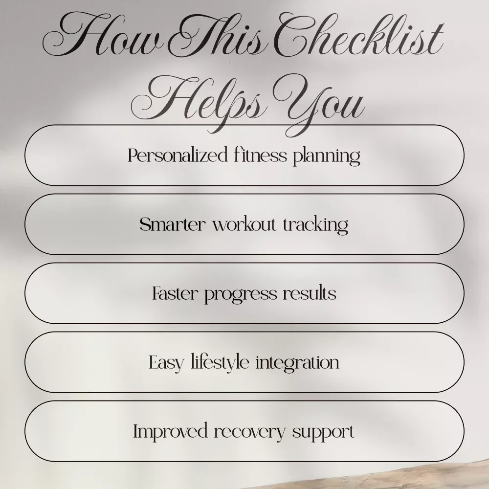 AI-Powered Fitness Checklist | Digital Download Guide, eBook & Printable for Workout Planning, Weight Loss, Muscle Gain & Wellness Goals