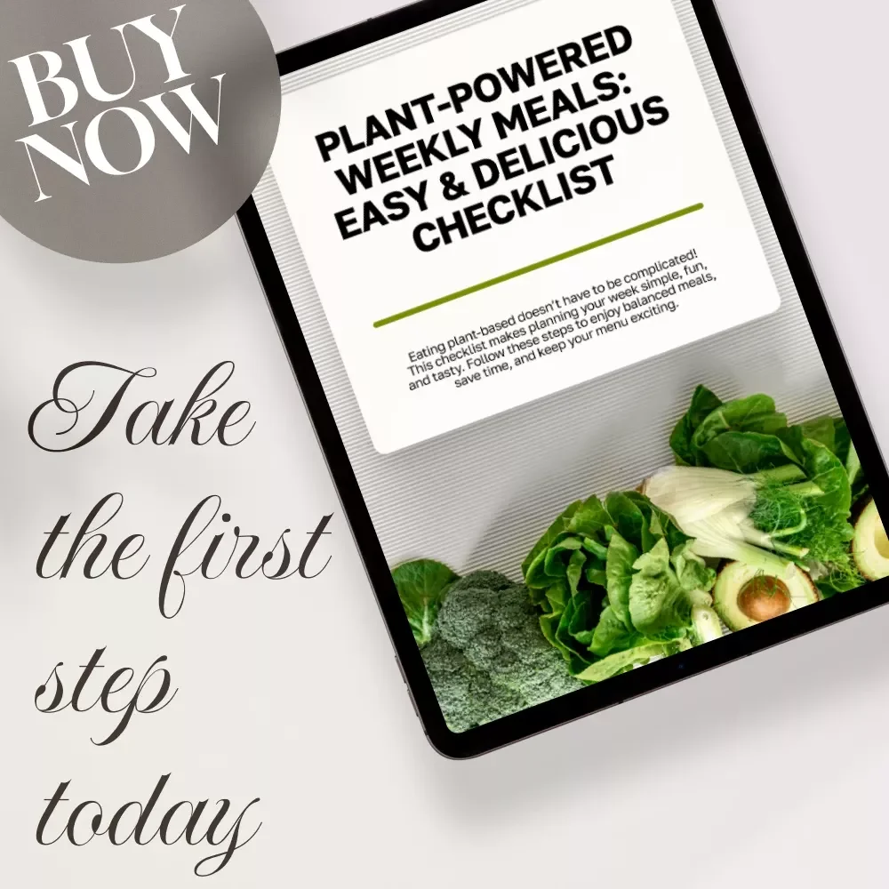 Plant-Powered Weekly Meals: Easy & Delicious Checklist | Plant-Based Weekly Meals Planner, Digital Download, Vegan Meal Prep Guide