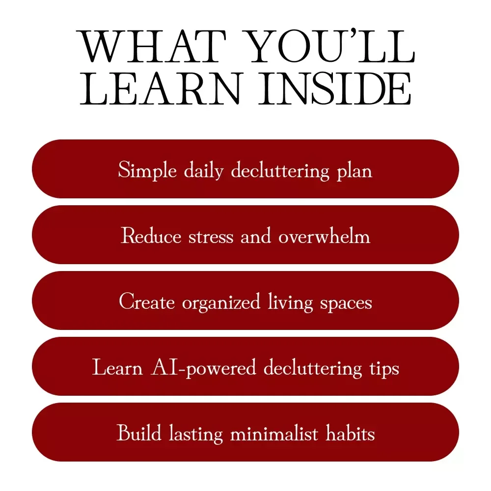 Decluttering Your Home in 30 Days | Digital Download Guide, eBook & Checklist for Organization, Minimalist Living & Stress-Free Home
