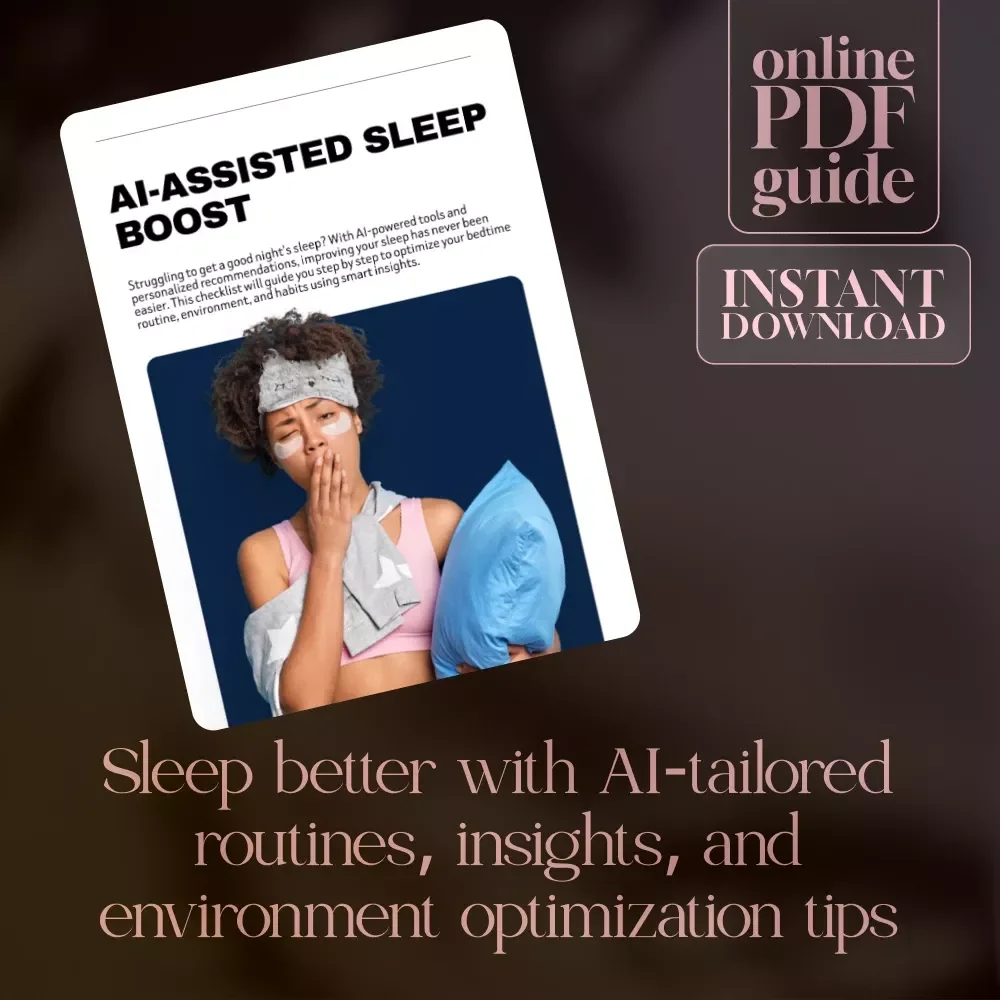 AI-Assisted Sleep Boost | Printable Checklist for Better Rest | Digital Download of ai-assisted sleep recommendations