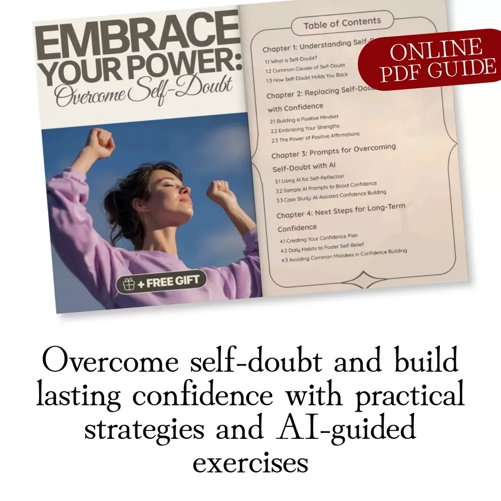 Embrace Your Power: Overcome Self-Doubt - Digital Guide to Boost Confidence, Positive Mindset & AI Prompts for Personal Growth