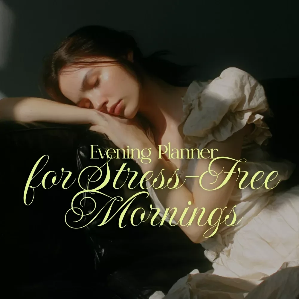 Evening Planner for Stress-Free Mornings | Digital Download Checklist for Better Sleep, Organized Days & Calm Routines