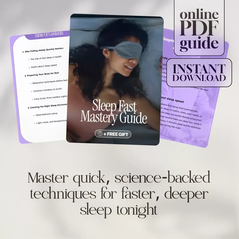 Sleep Fast Mastery Guide | How to Go to Sleep Fast | Digital Download eBook for Better Rest, Evening Routines, and Relaxation Techniques