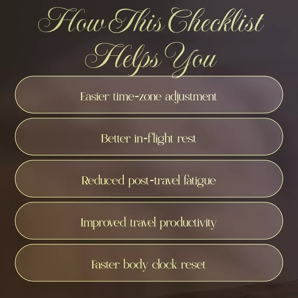 Sleep Smart, Travel Happy | Jet Lag Travel Sleep Checklist for Restful Journeys