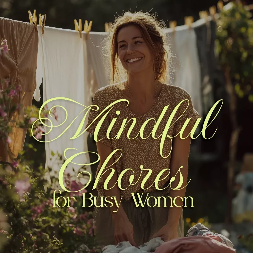 Mindful Chores for Busy Women | Printable Mindfulness Checklist | Self Care Routine Digital Download | Stress Relief & Daily Calm Guide