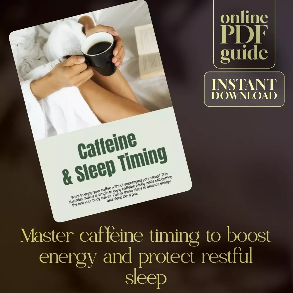 Caffeine & Sleep Timing Checklist | Digital Download Guide for Better Sleep Habits, Improve Energy Levels, and Master Your Caffeine Sleep Timing
