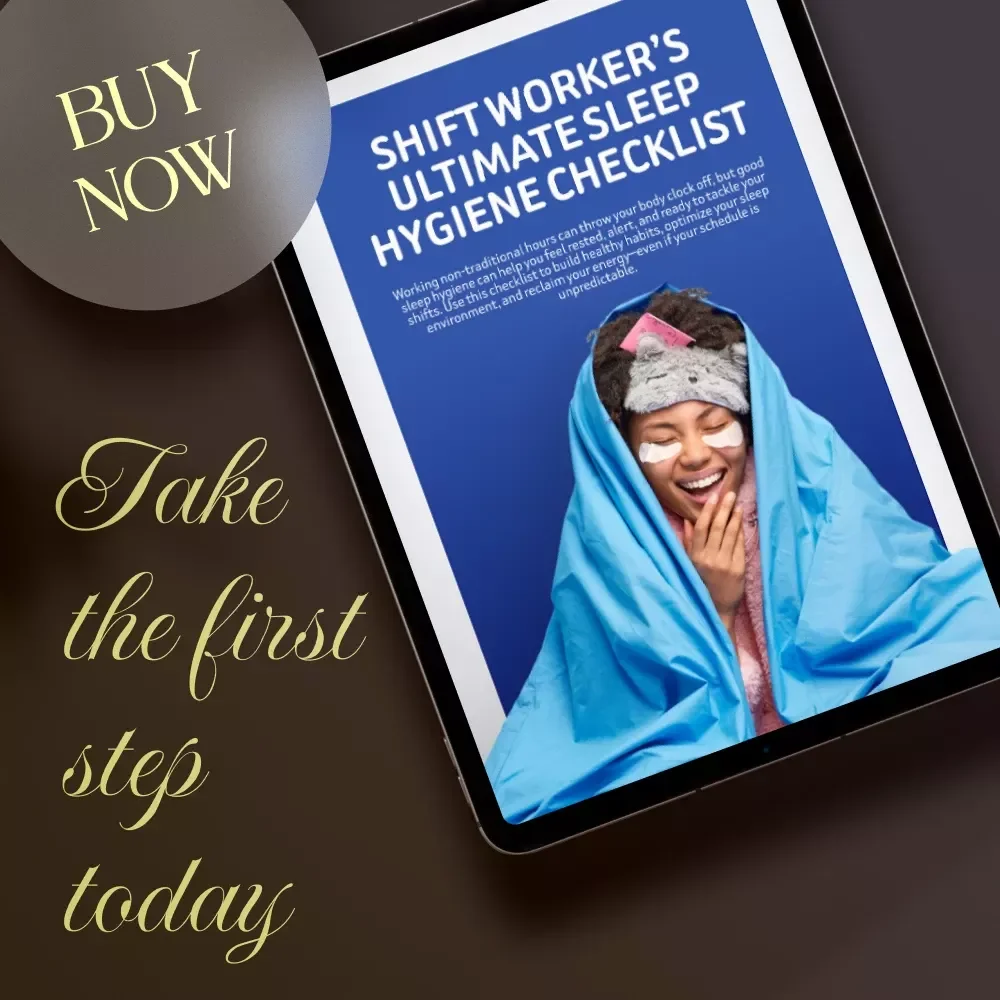 Shift Worker’s Ultimate Sleep Hygiene Checklist | Printable Digital Download for Better Rest, Energy & Focus | Sleep Hygiene for Shift Workers