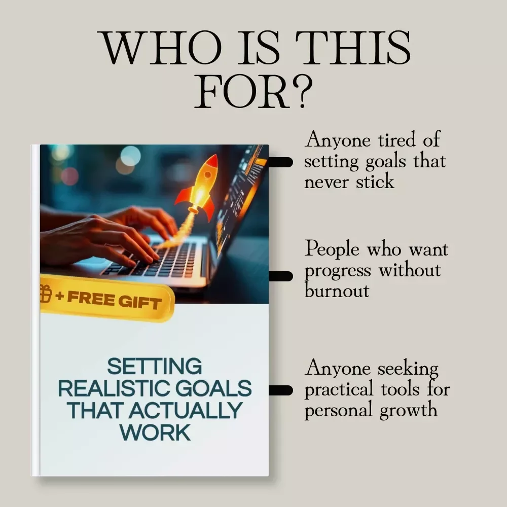 Setting Realistic Goals That Actually Work | Goal Setting eBook for Women | Digital Download Guide for Personal Growth, Productivity & Motivation