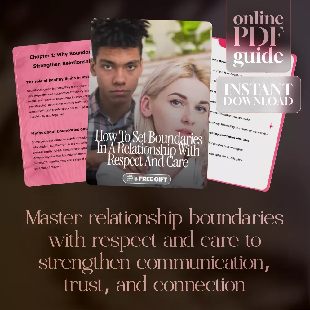 How to Set Boundaries in a Relationship with Respect and Care - eBook, Guide, & Checklist for Healthy Communication