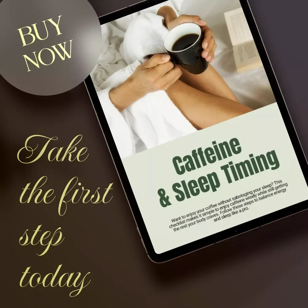 Caffeine & Sleep Timing Checklist | Digital Download Guide for Better Sleep Habits, Improve Energy Levels, and Master Your Caffeine Sleep Timing
