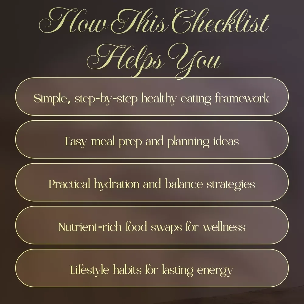 Functional Foods Glow-Up Checklist | Nutrition Guide, Healthy Eating eBook, Meal Prep & Lifestyle Wellness Digital Download