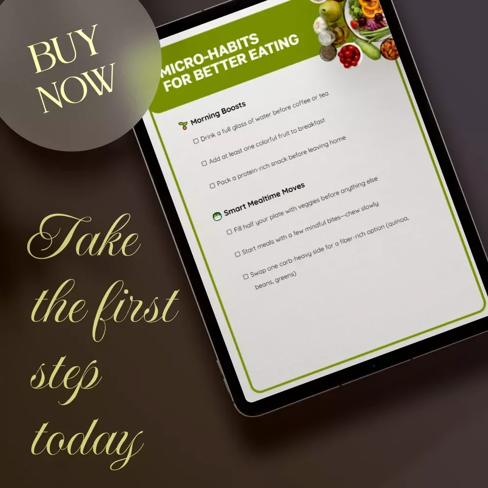 Micro-Habits for Better Eating Checklist | Healthy Eating Habits Guide | Digital Download Wellness Planner