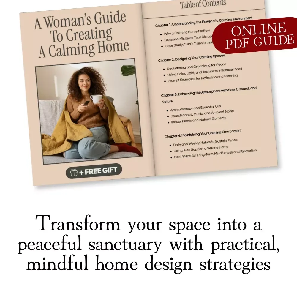 A Woman’s Guide to Creating a Calming Home | Digital eBook, Serenity Guide, Peaceful Living Checklist, Decluttering & Mindful Lifestyle Download
