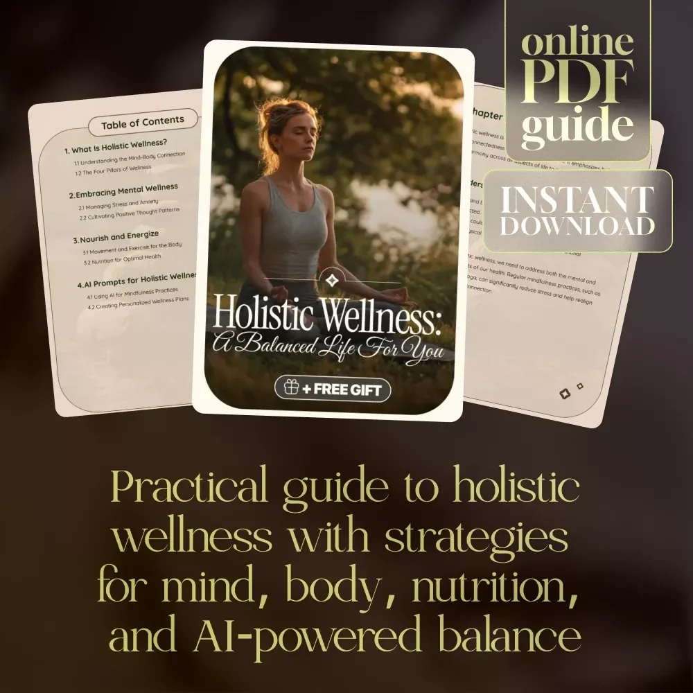 Holistic Wellness: A Balanced Life for You | Digital Guide | Holistic Approach to Wellness, Mind-Body Connection, Stress Relief & Nutrition