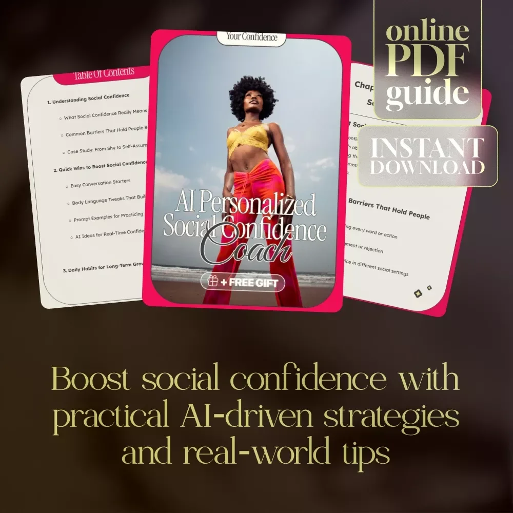 AI Personalized Social Confidence Coach - Digital Download Guide for Boosting Social Skills
