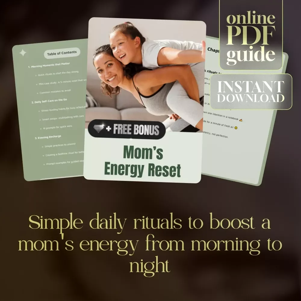 Mom’s Energy Reset | Self-Care Routines for Busy Moms Digital Guide | Morning & Evening Rituals for Exhausted Mothers