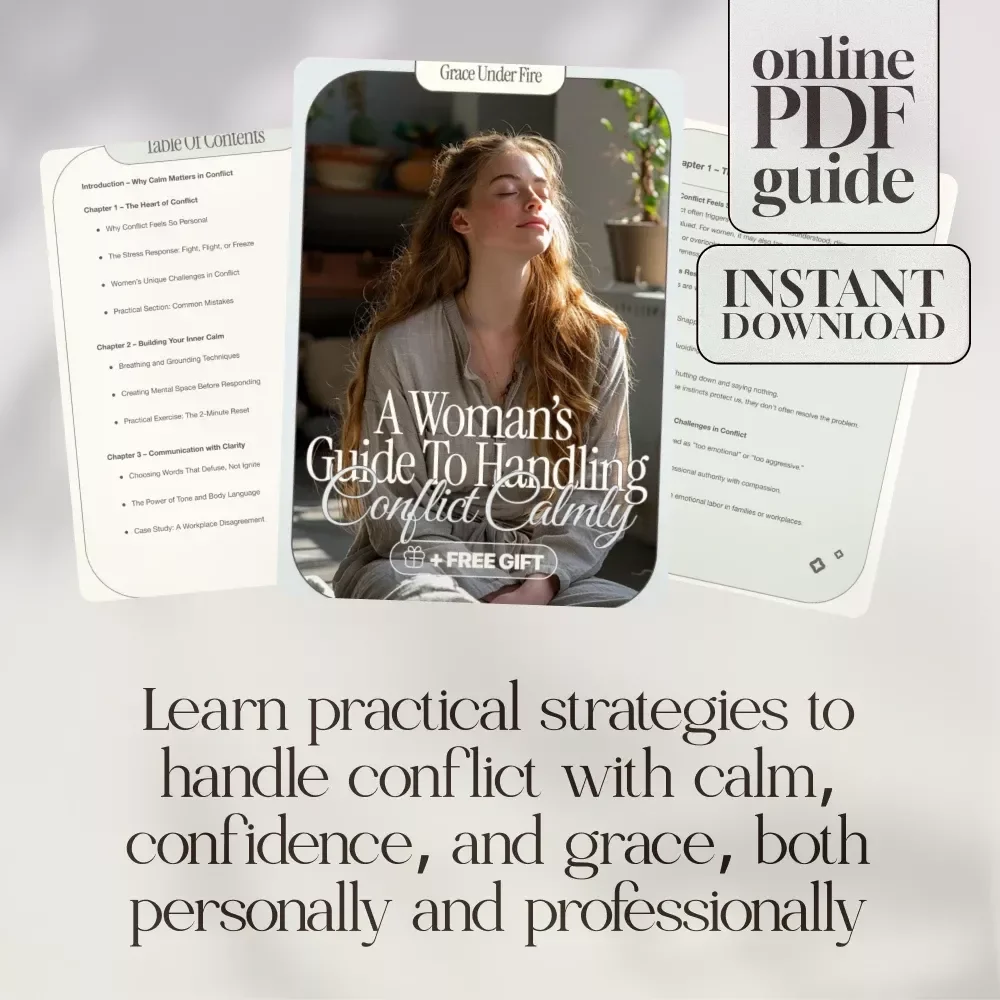 Grace Under Fire: A Woman’s Guide to Handling Conflict Calmly - eBook for Women Navigating Conflict, Boundaries & Emotional Mastery