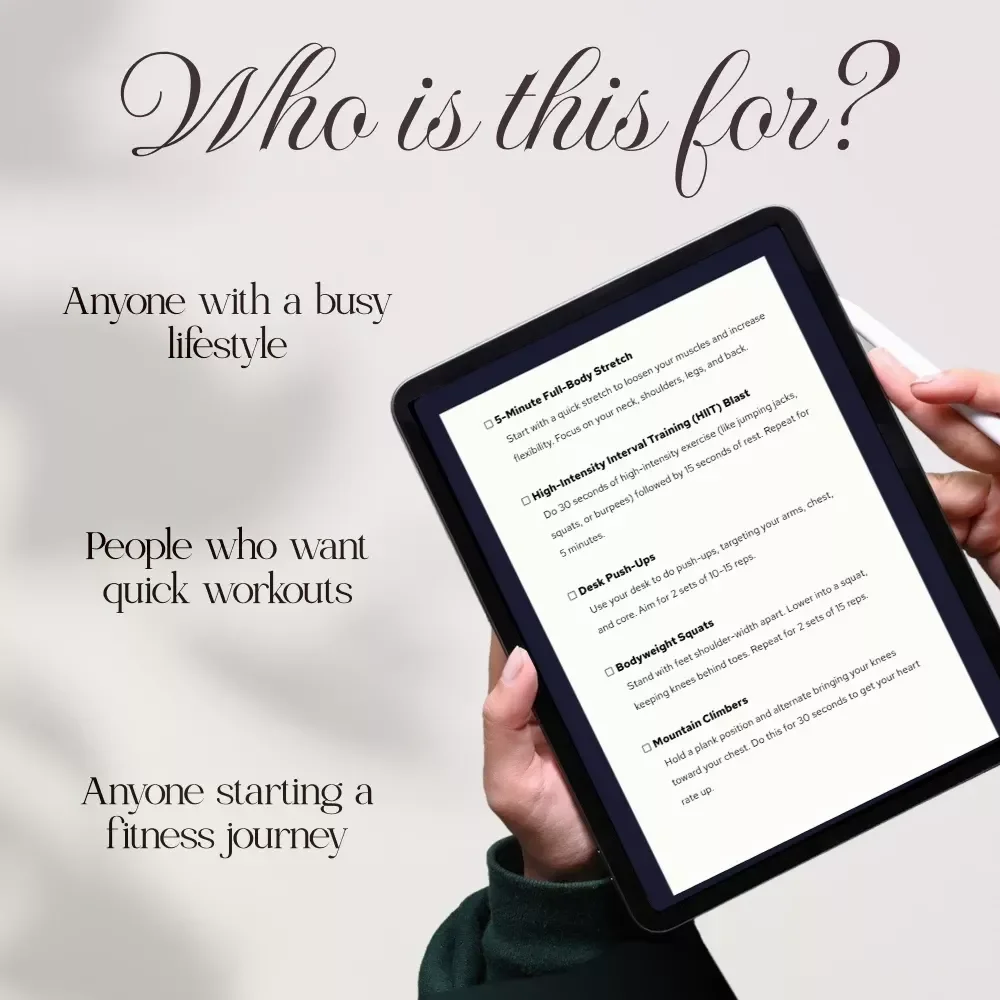 Get Fit in 10 Minutes a Day: A Digital Checklist for Quick Workouts for Busy Schedules