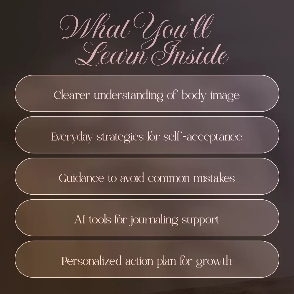 How to Cope with Body Image Issues Guide | Digital Download for Self-Compassion, Confidence & Growth
