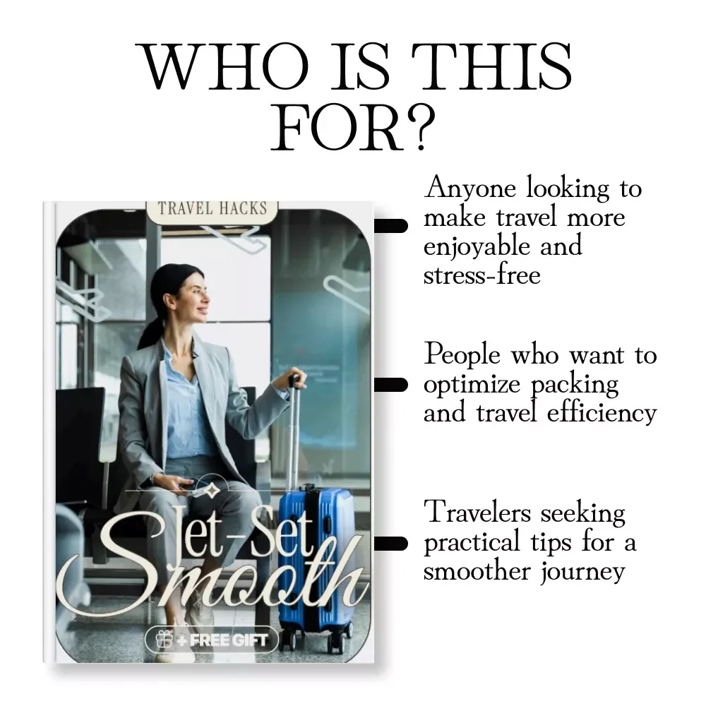 Jet-Set Smooth: Stress-Free Travel Hacks for Effortless Journeys | Travel Guide, eBook, Checklist