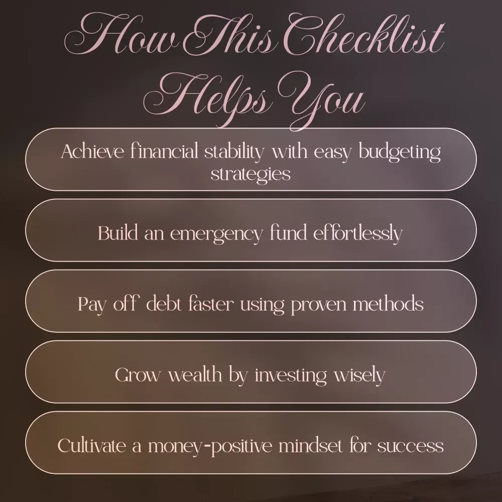 The Financial Literacy Checklist: Your Ultimate Guide to Mastering Money Management and Achieving Financial Freedom