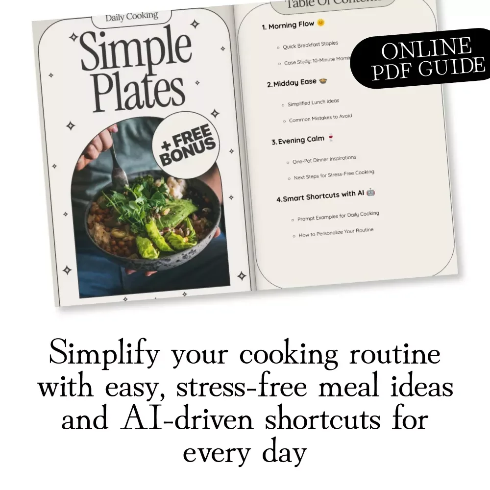 Simple Plates: The Minimalist Cooking Daily Routine Guide for Stress-Free Meals