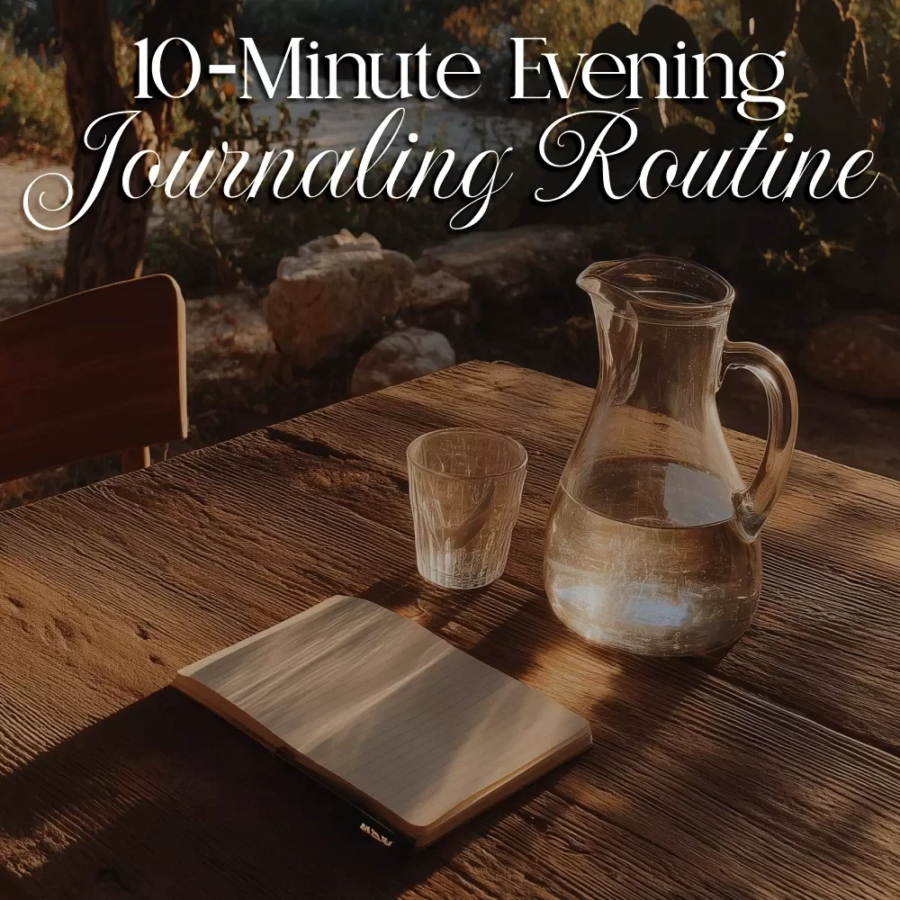 Your 10-Minute Evening Journaling Routine | Printable Checklist for Mindfulness, Gratitude, and Self-Reflection | Digital Download