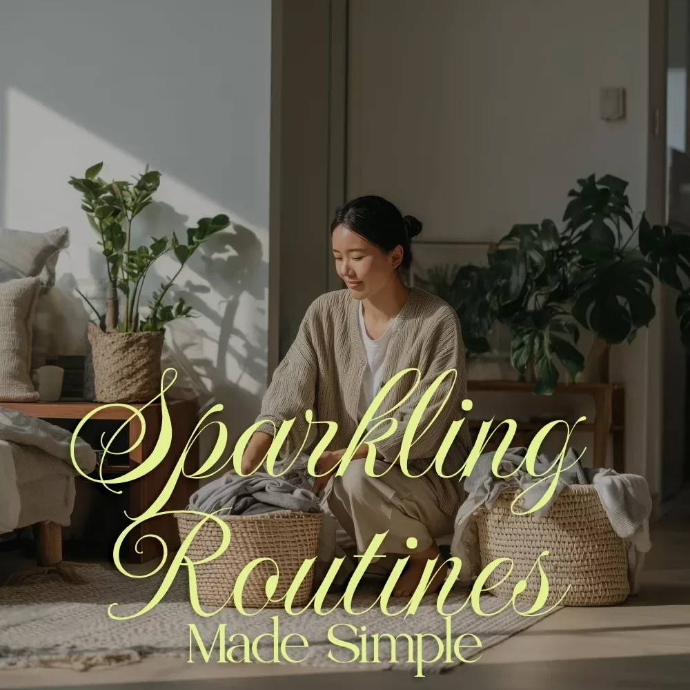 Sparkling Routines Made Simple | Cleaning Schedule Guide, Printable eBook, Digital Download for Home Organization, Habit Tracking, and AI Cleaning Tools